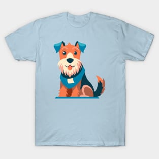 Cute Airedale Terrier Cartoon T-Shirt